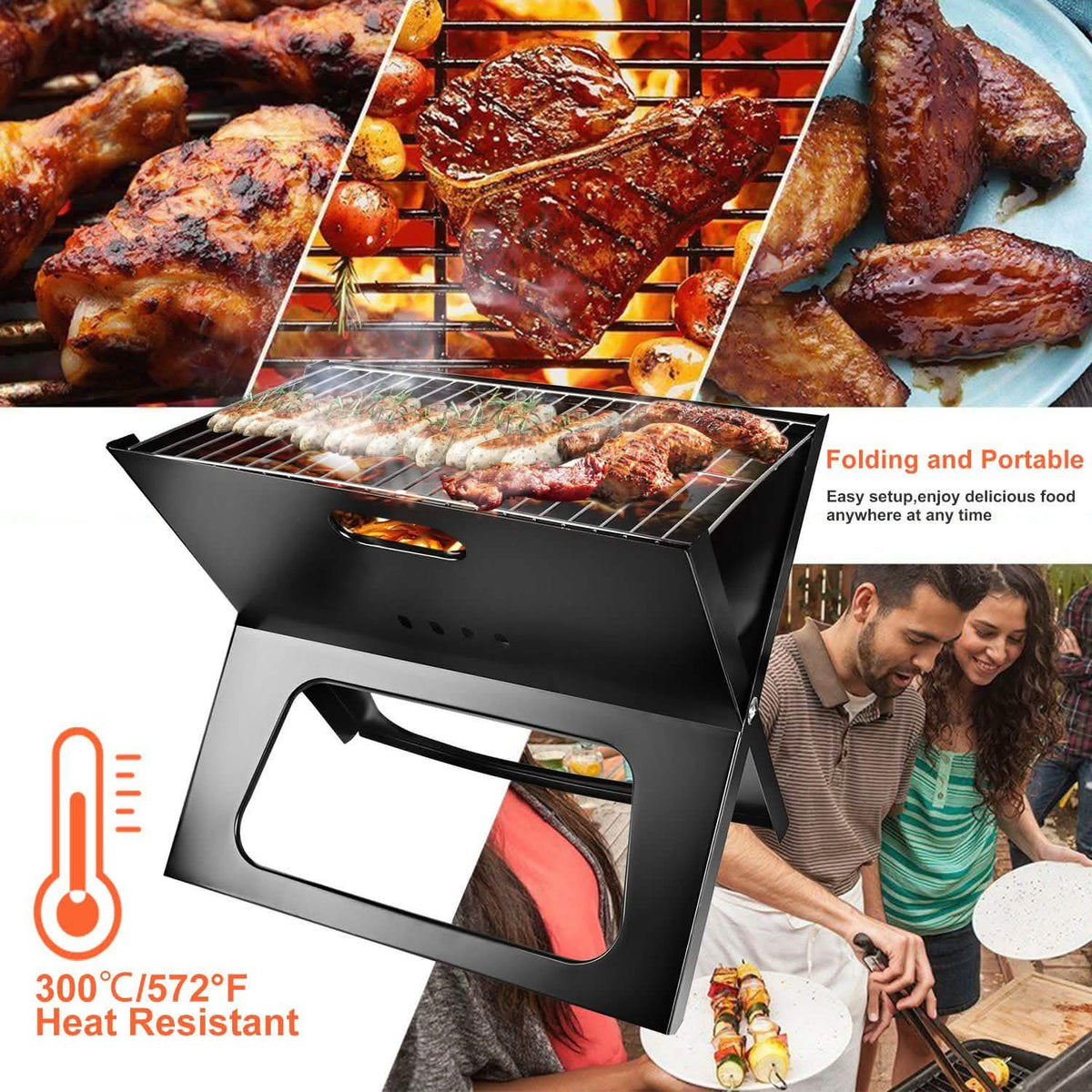 Foldable BBQ Barbecue Grill