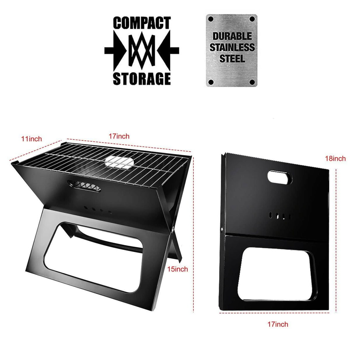 Foldable BBQ Barbecue Grill