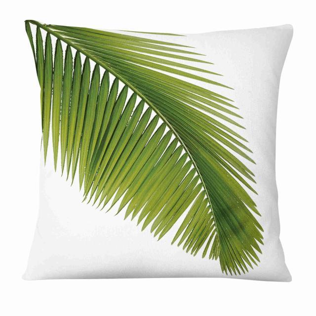 Green Leaves Throw Pillow Cover