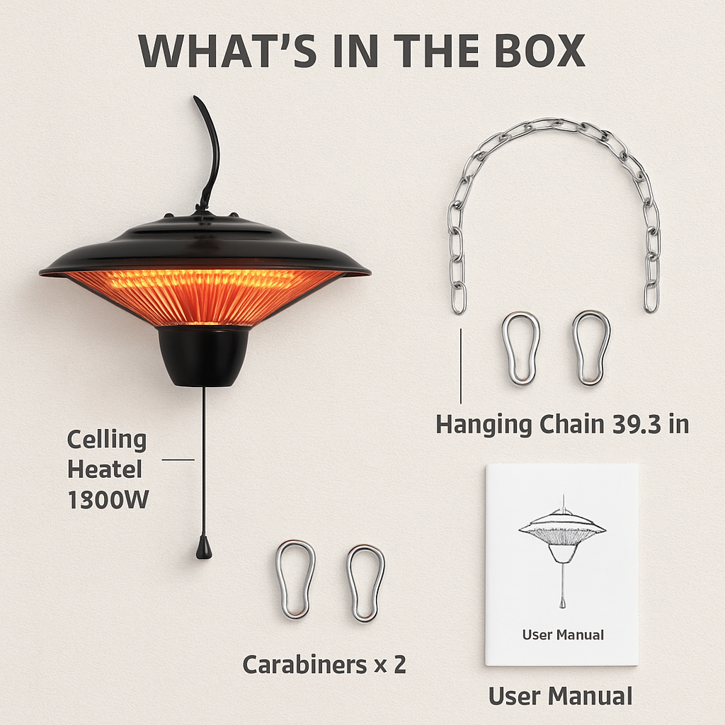 Hanging Patio Heater – 1500W