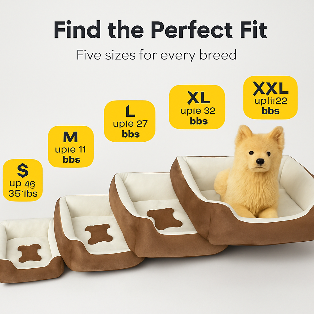 Dog Bed w/Soft Fleece Cushion