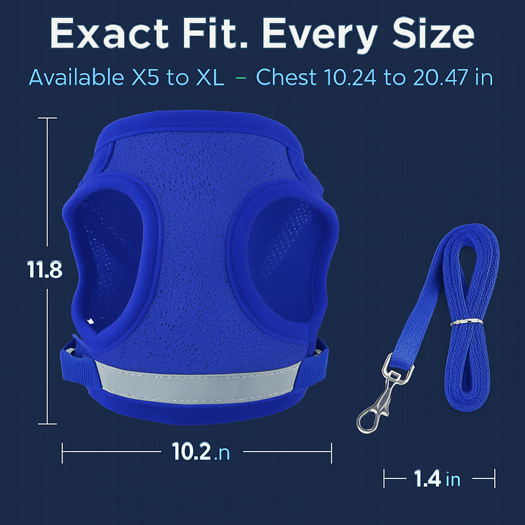 Harness and Leash With Reflector