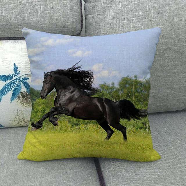 Horse Print Throw Pillow Covers