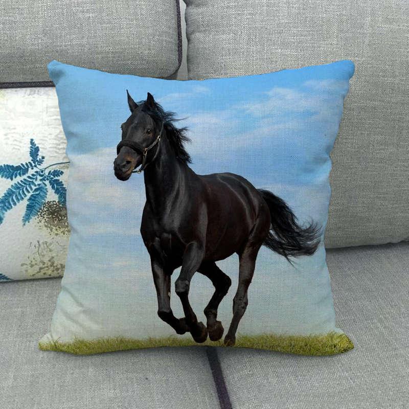 Horse Print Throw Pillow Covers