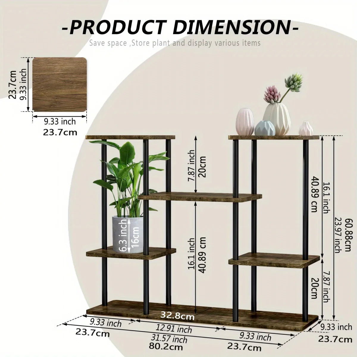 4-Tier Metal Plant Stand