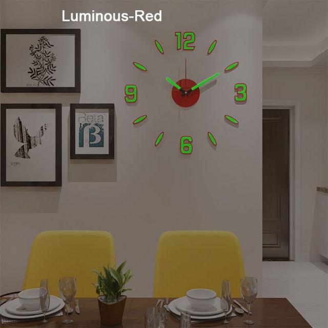 Luminous Silent Wall Clock