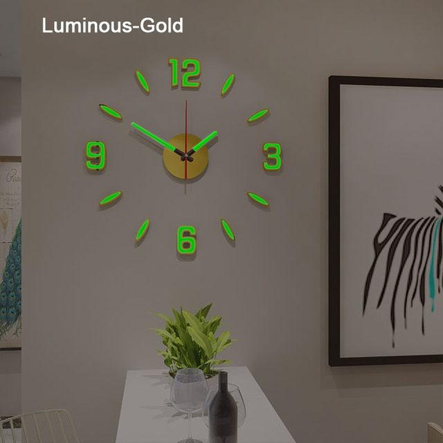 Luminous Silent Wall Clock