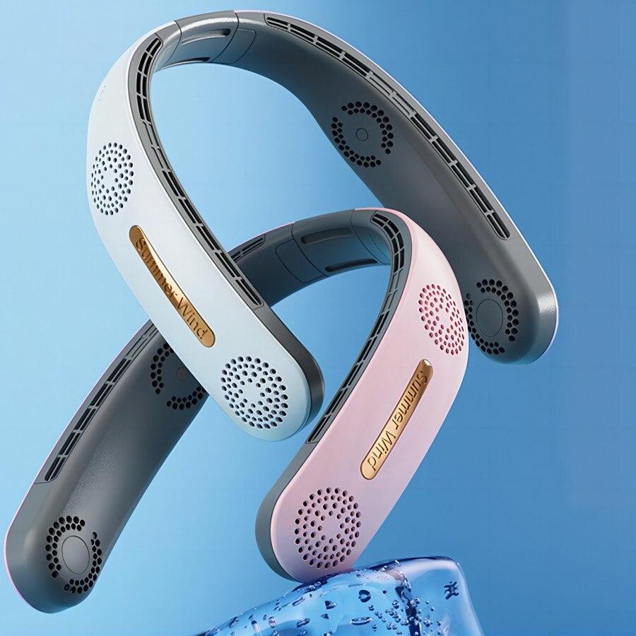 Rechargeable Neckband Fan