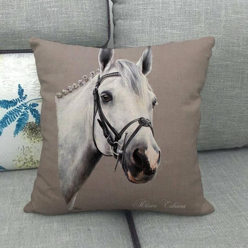 Horse Head Pattern Pillow Cover