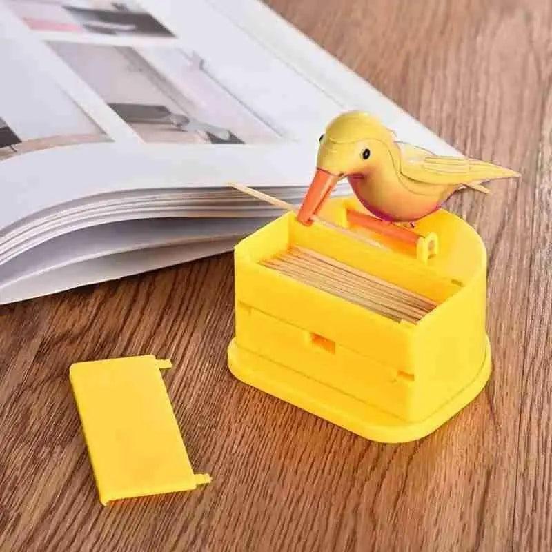 Yellow Bird Toothpick Dispenser