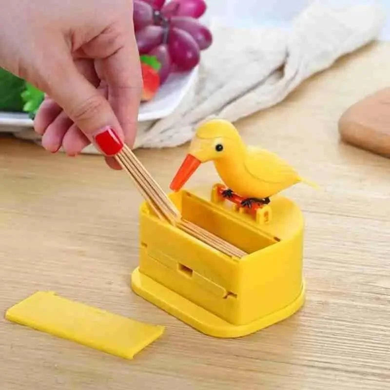 Yellow Bird Toothpick Dispenser