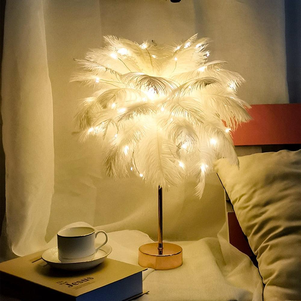 Remote Feather Fairy Lamp