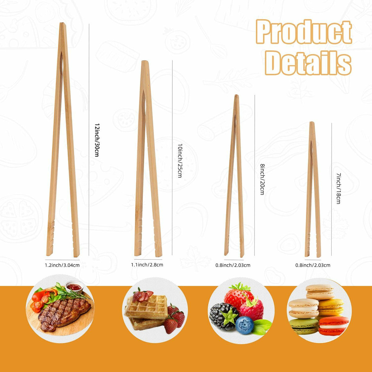 Bamboo Toaster Tongs
