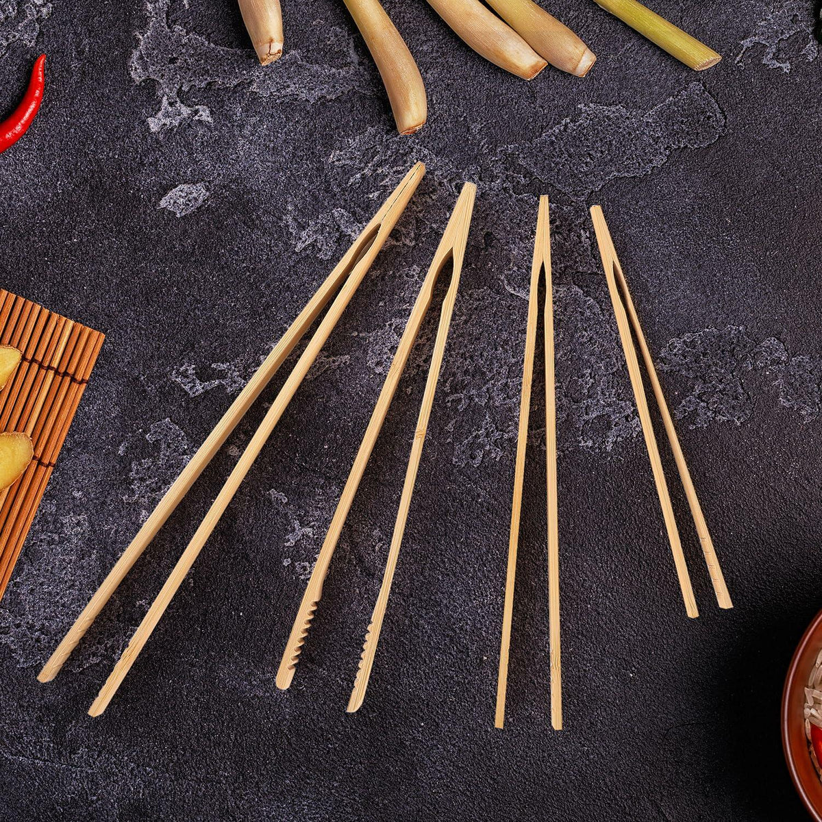 Bamboo Toaster Tongs