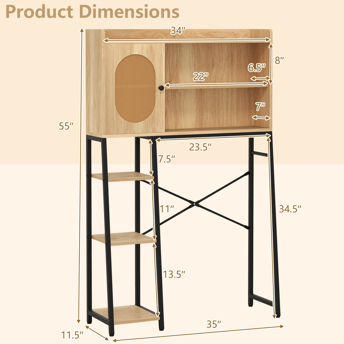 Toilet/Washer Storage Cabinet