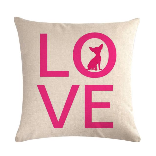 Dog Design Throw Pillow Covers