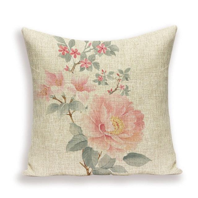 Flower Throw Pillow Cover