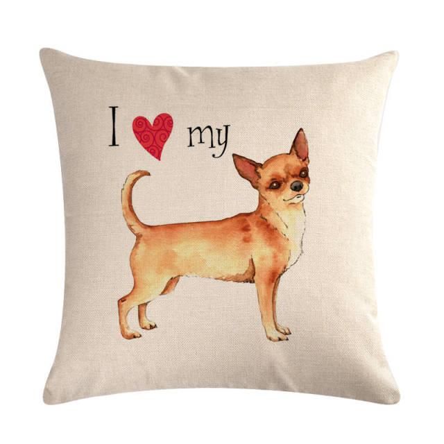Dog Design Throw Pillow Covers