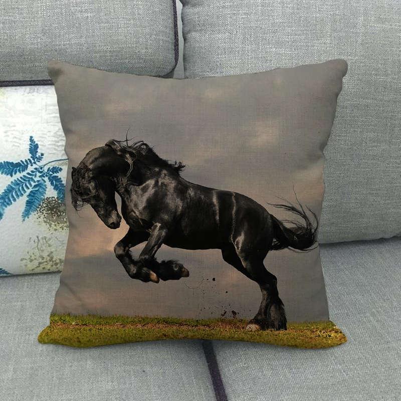 Horse Print Throw Pillow Covers