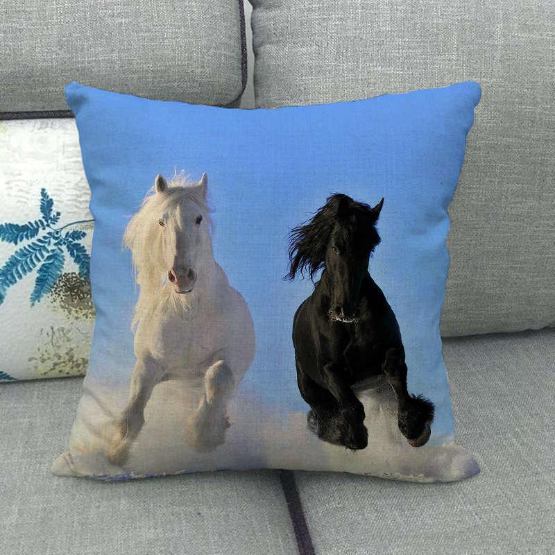 Horse Print Throw Pillow Covers