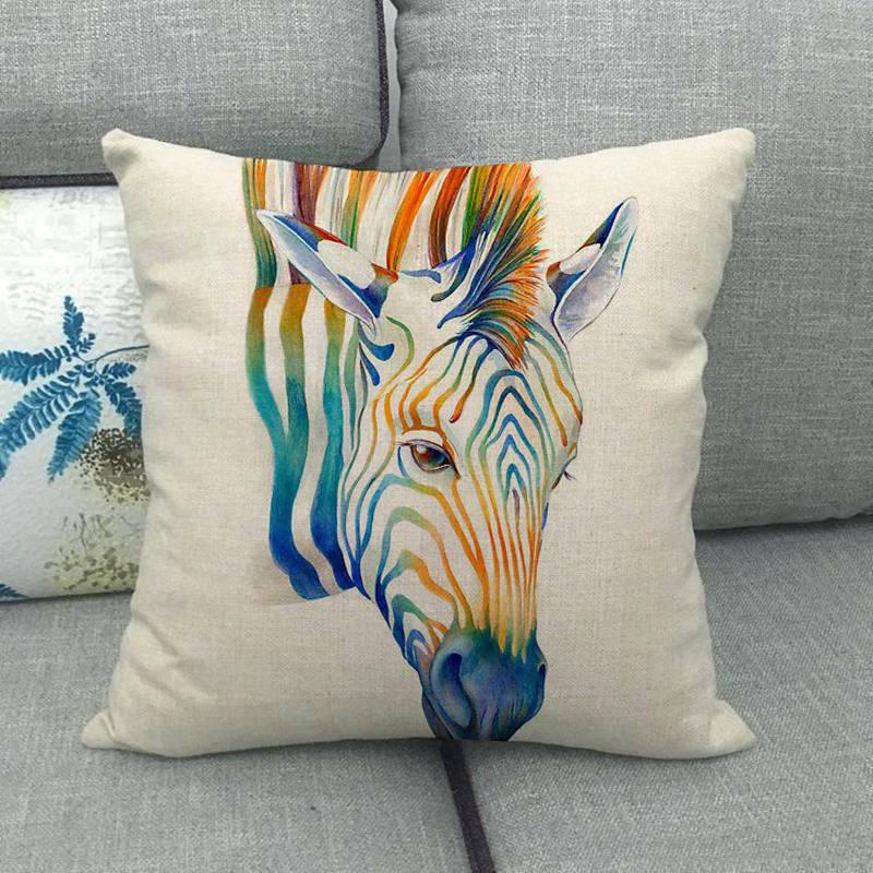 Horse Head Pattern Pillow Cover