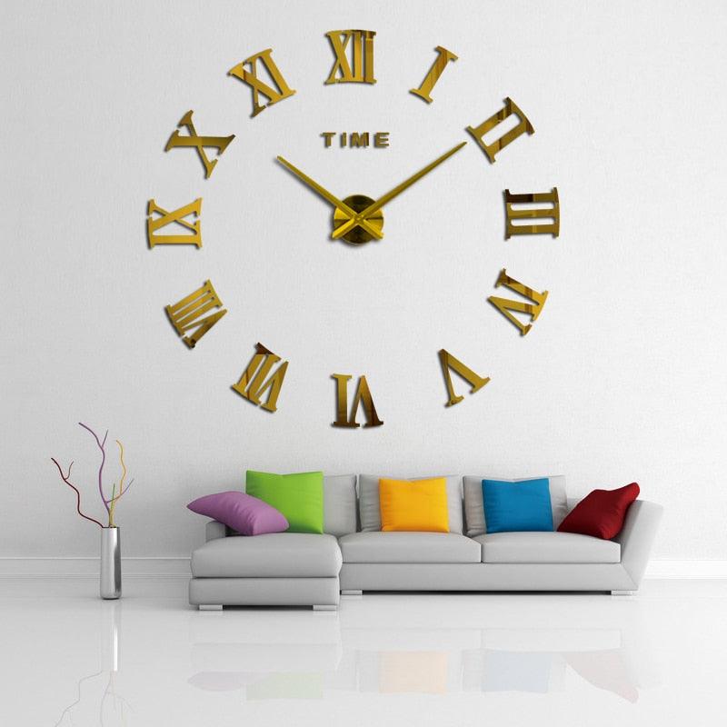 Large Roman Mirror Wall Clock