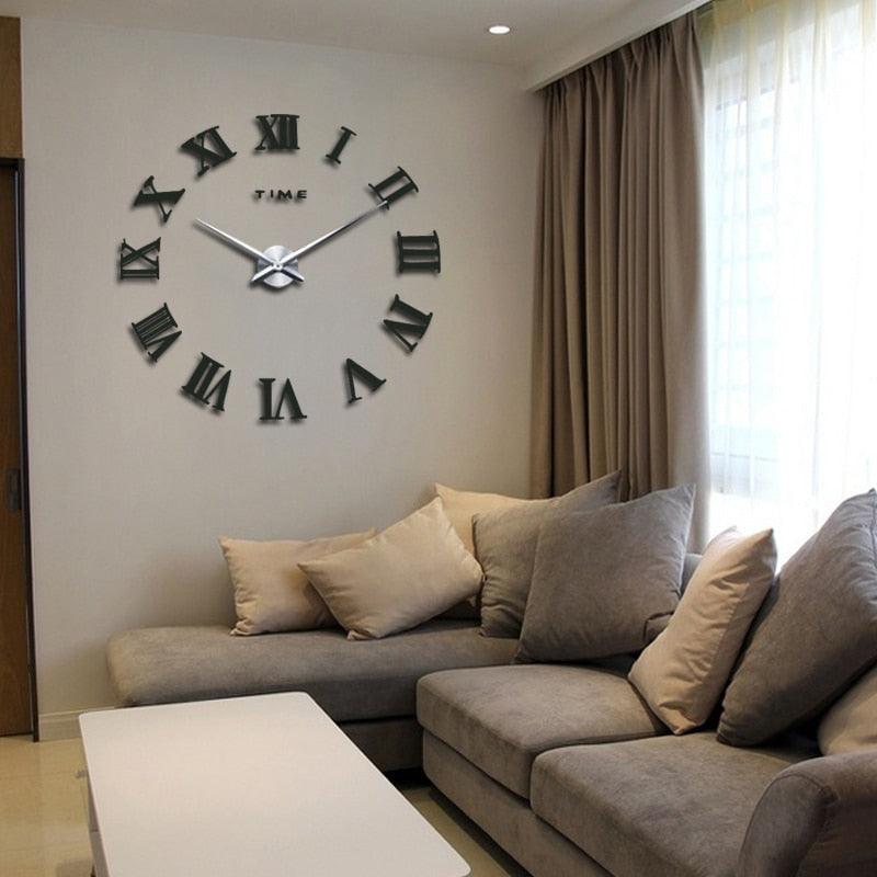 Large Roman Mirror Wall Clock