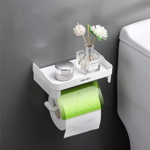 Toilet Paper Holder + Shelf