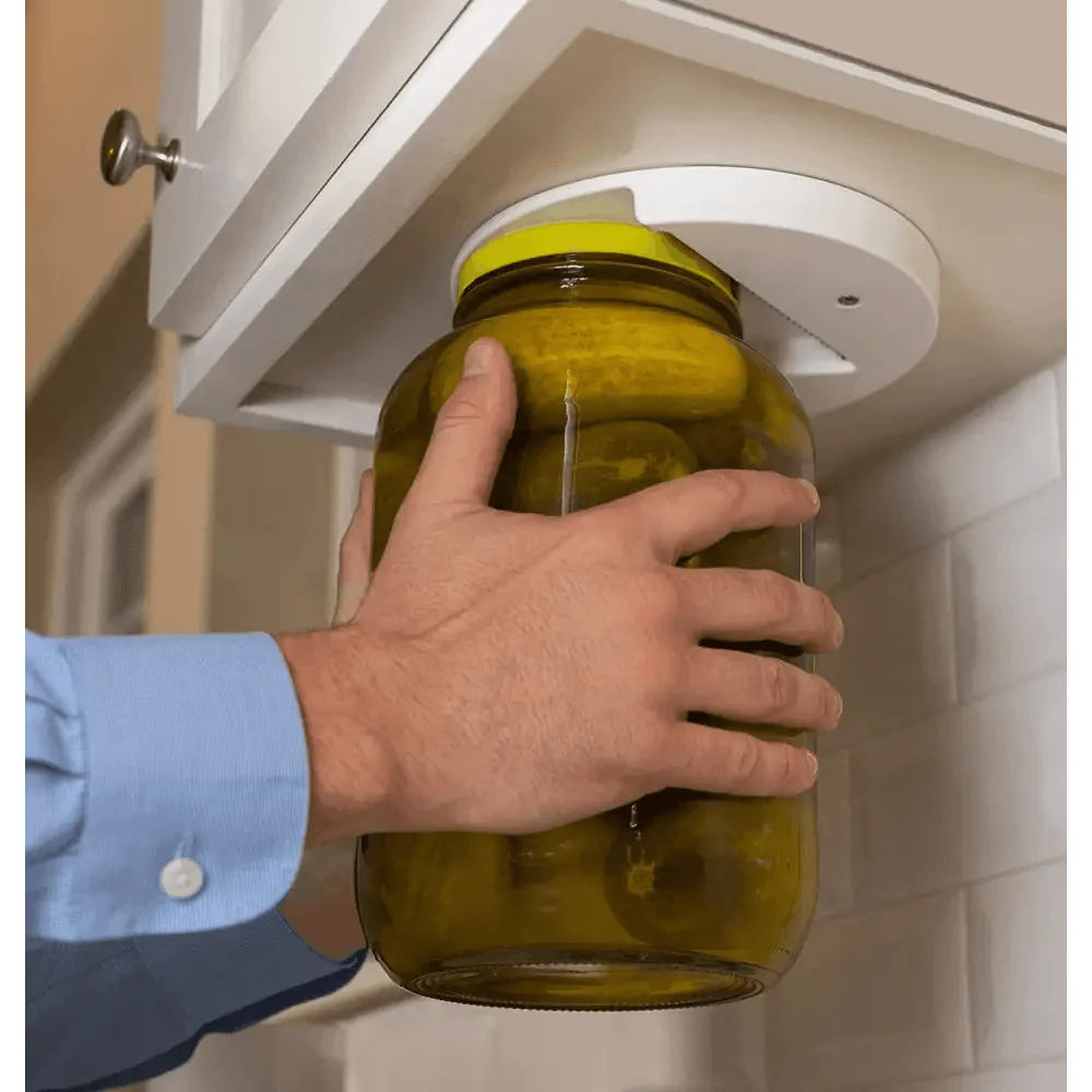 Jar Lid Opener Under Cabinet
