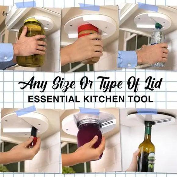 Jar Lid Opener Under Cabinet