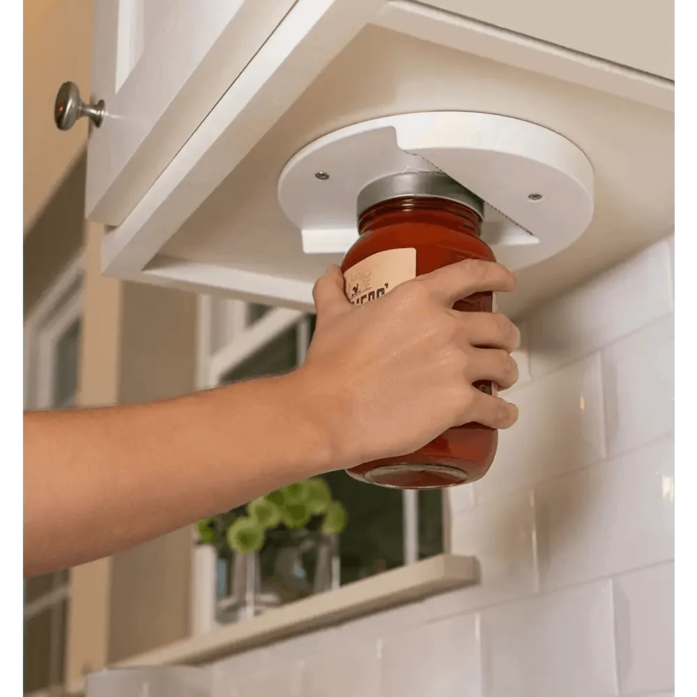 Jar Lid Opener Under Cabinet