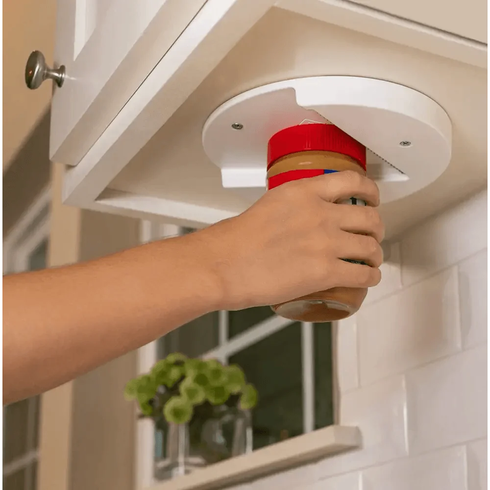 Jar Lid Opener Under Cabinet