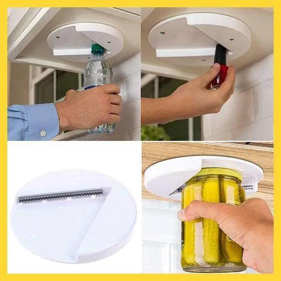 Jar Lid Opener Under Cabinet