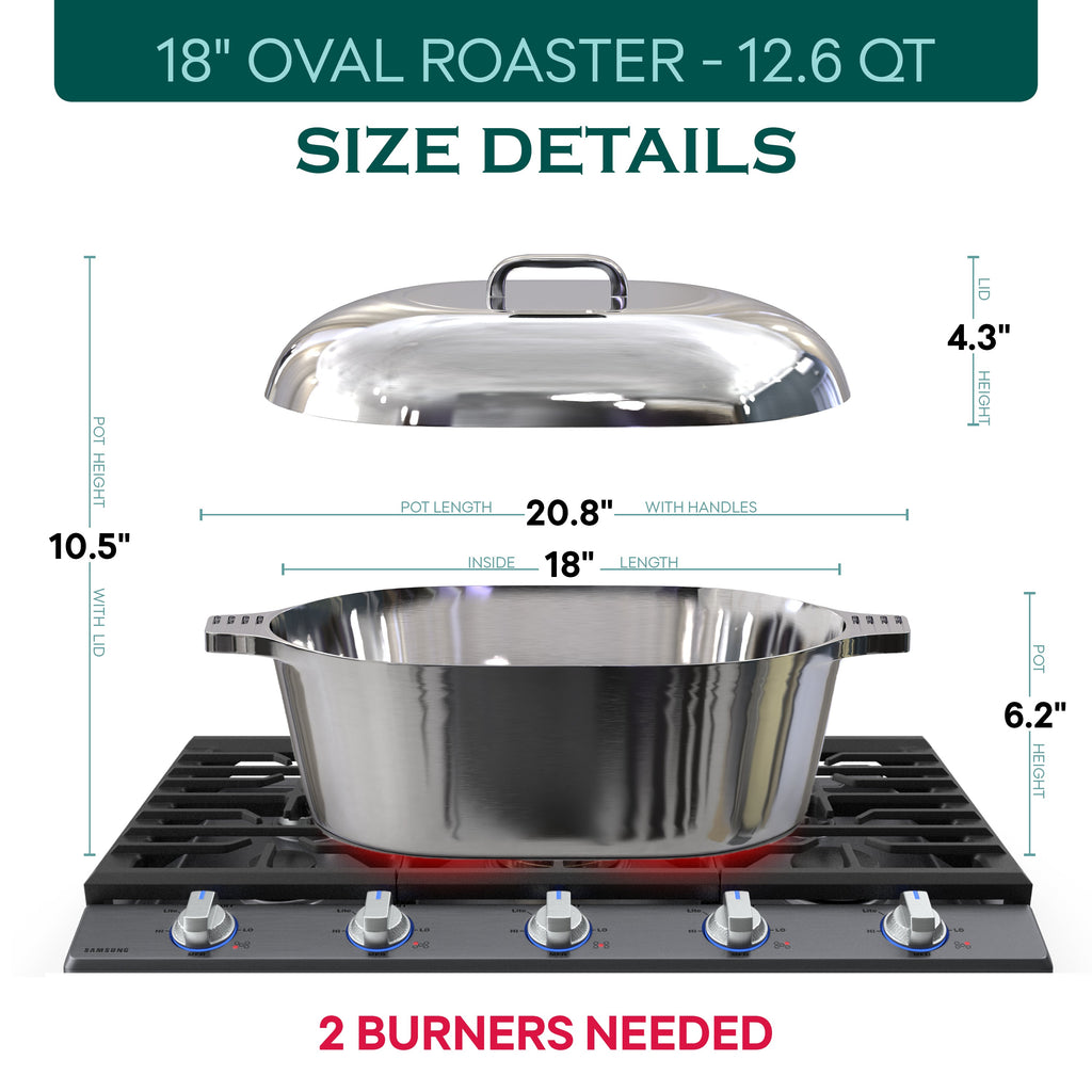 18"Dutch Oven w/Lid - 12.6 Qt