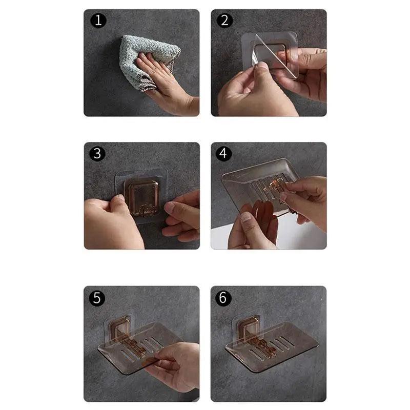 No Drill Wall Mounted Soap Rack