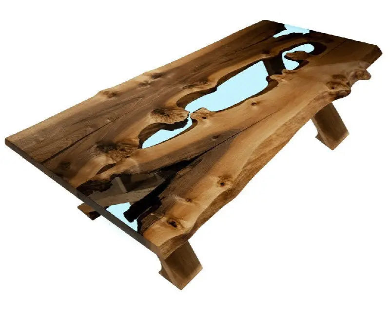 Live Edge, Resin/Walnut Dining Table