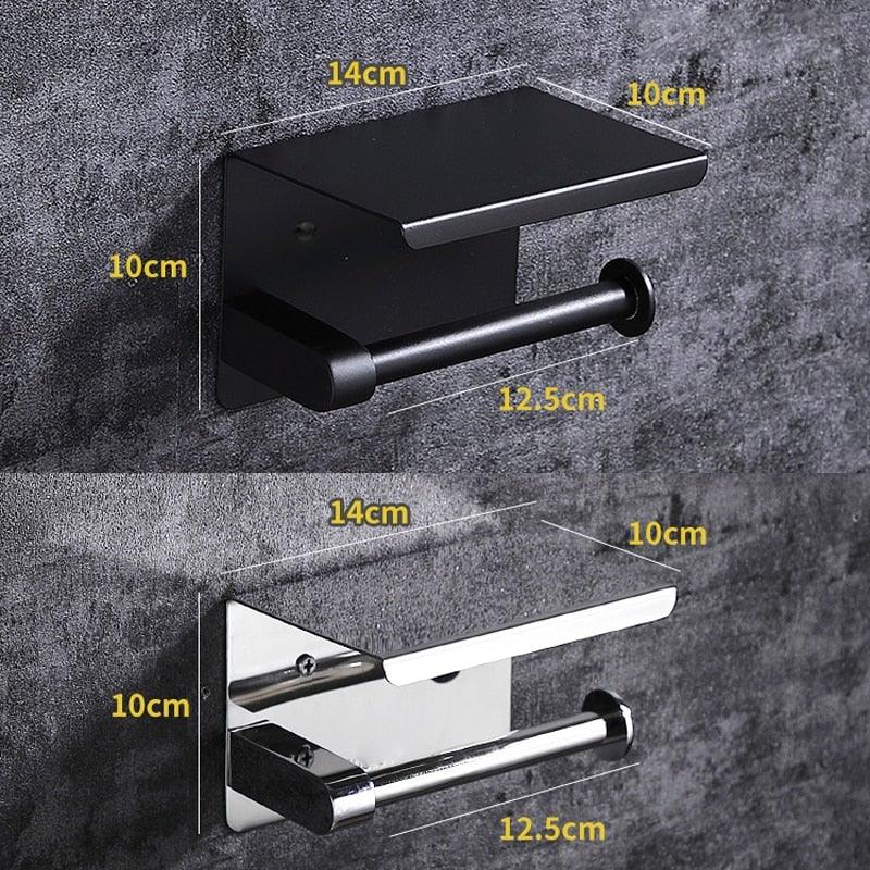 Toilet Paper Holder + Shelf