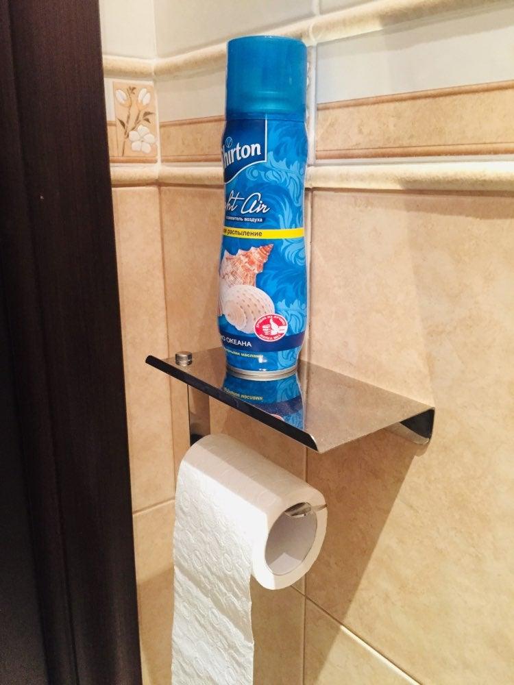 Toilet Paper Holder + Shelf
