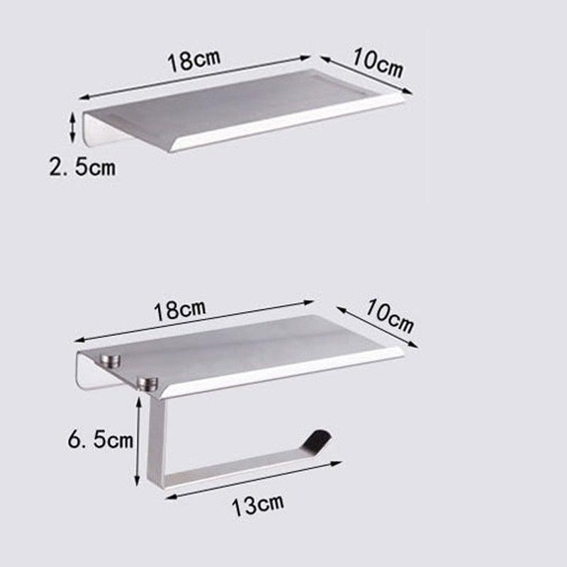 Toilet Paper Holder + Shelf
