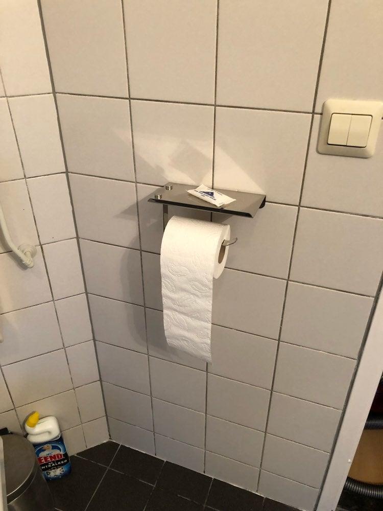 Toilet Paper Holder + Shelf