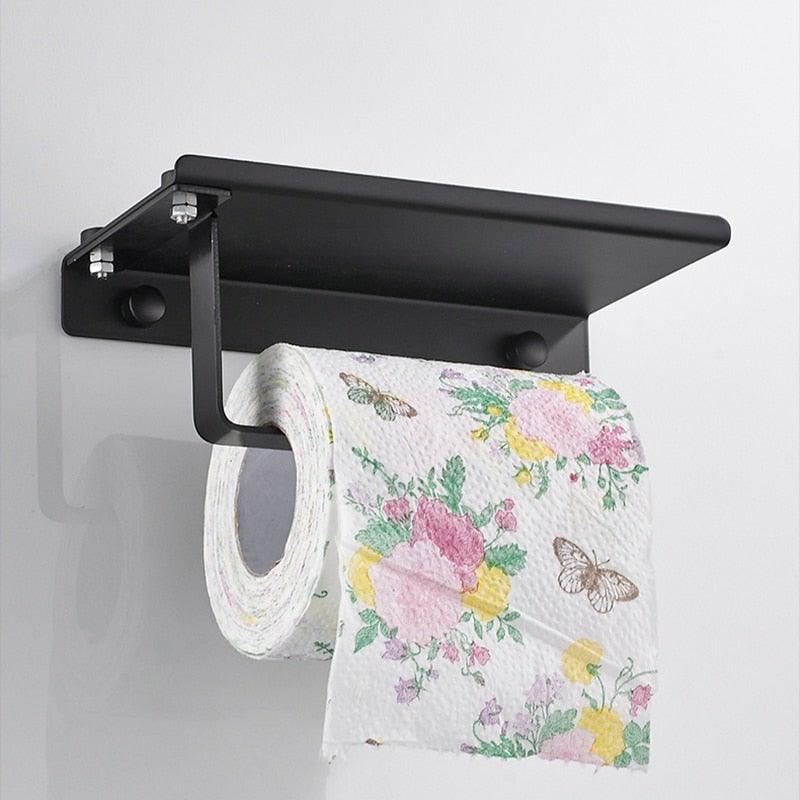Toilet Paper Holder + Shelf