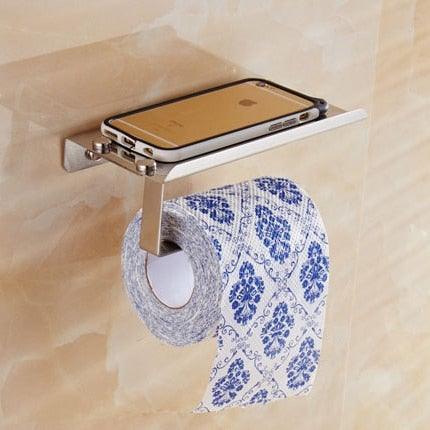 Toilet Paper Holder + Shelf