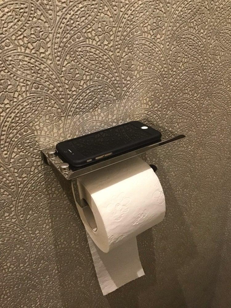 Toilet Paper Holder + Shelf
