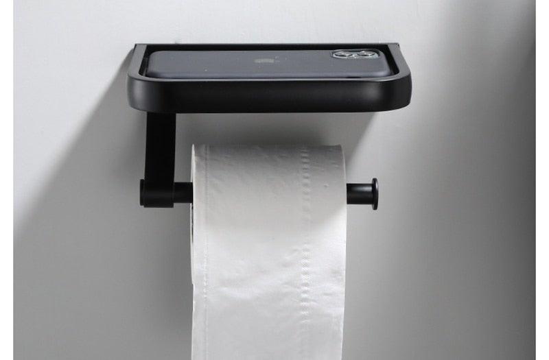 Toilet Paper Holder + Shelf