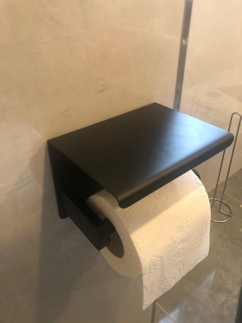 Toilet Paper Holder + Shelf