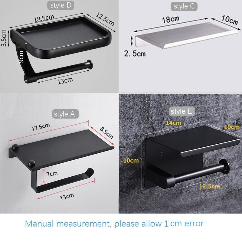 Toilet Paper Holder + Shelf
