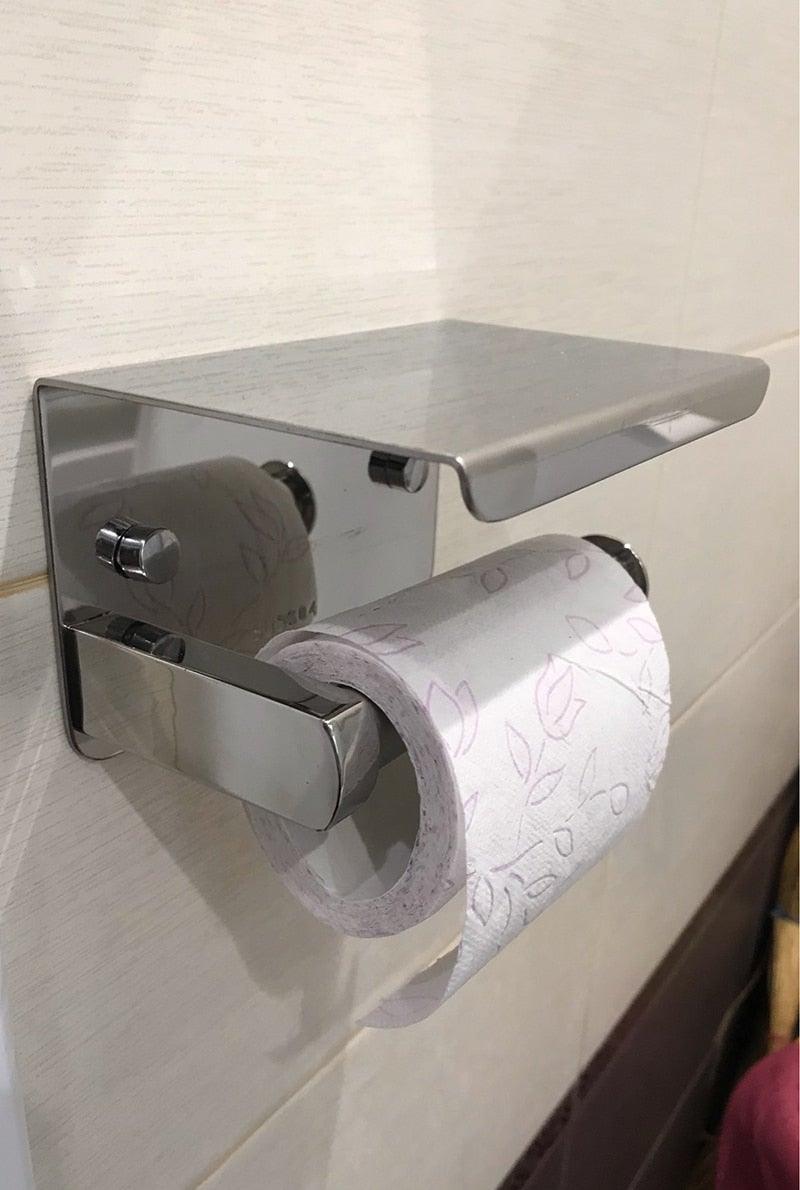 Toilet Paper Holder + Shelf
