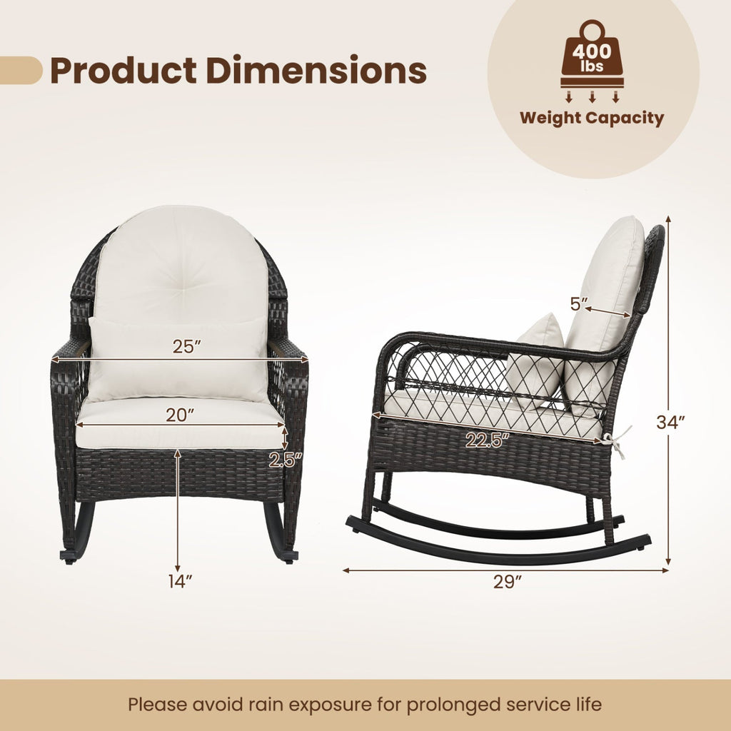 Outdoor Wicker Rocking Chair