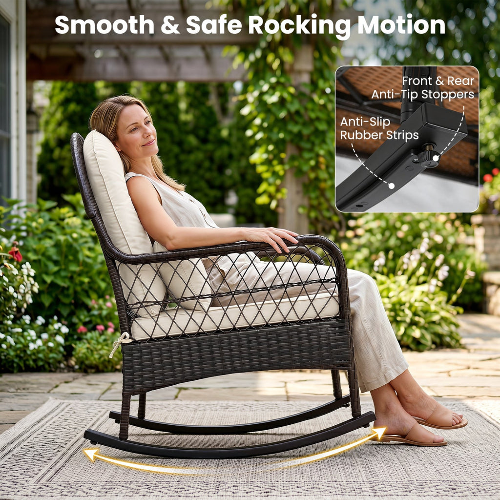Outdoor Wicker Rocking Chair