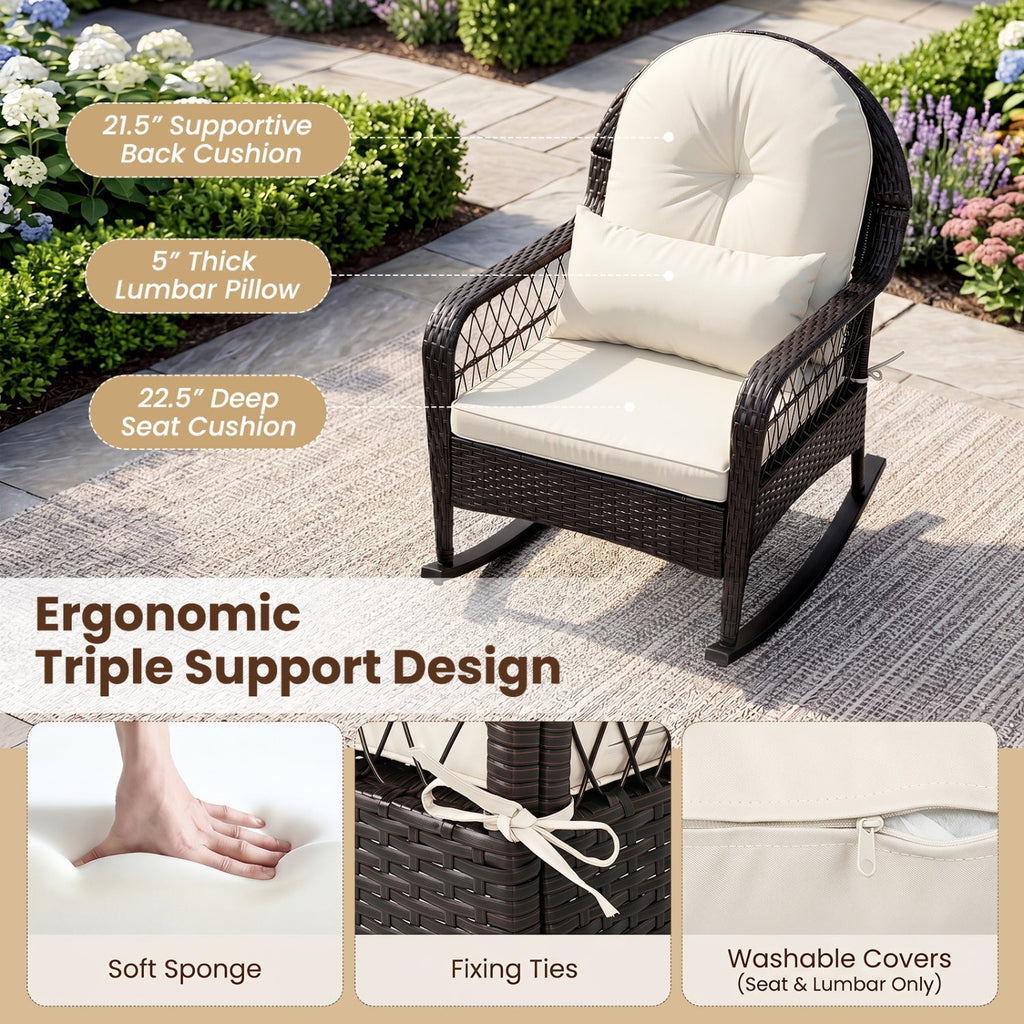 Outdoor Wicker Rocking Chair